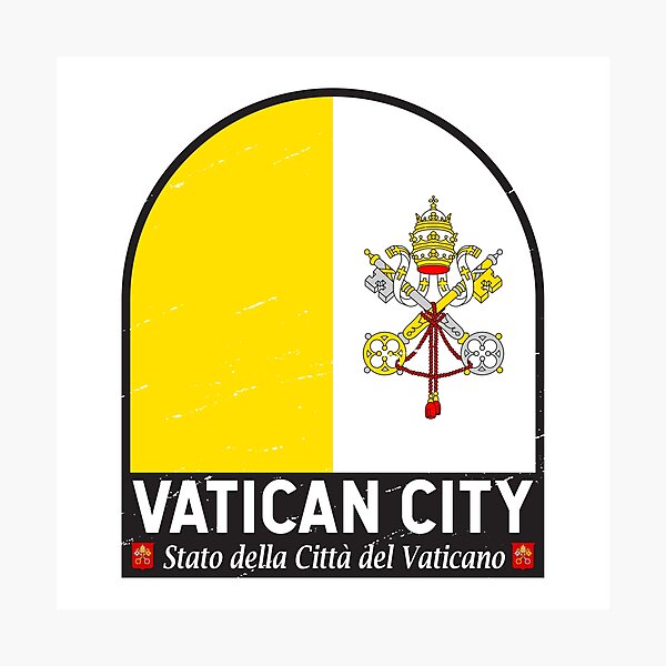 Item preview, Vatican City Flag Emblem Distressed Vintage designed and sold by KrisSidDesigns.