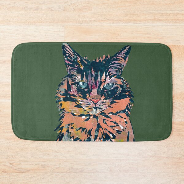 Item preview, Navy Coral Polka Dot Kitty Cat  designed and sold by ginaisarty.