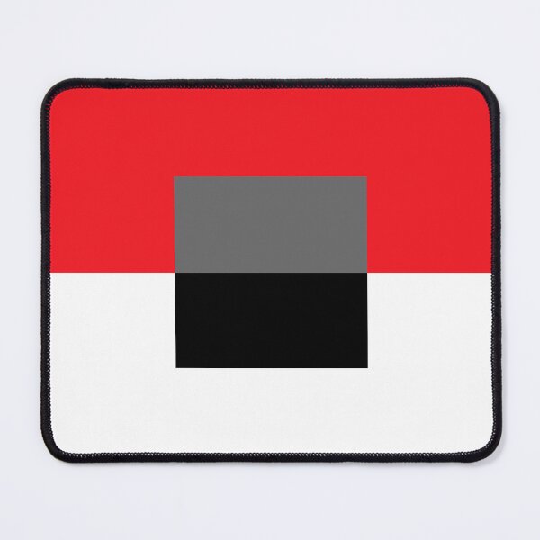 Item preview, Red Gray Black and White Minimal Solid Color Abstract Shapes designed and sold by All-Black-White.