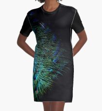 Peacock Feather Graphic T-Shirt Dress