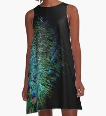 Peacock Feather A-Line Dress