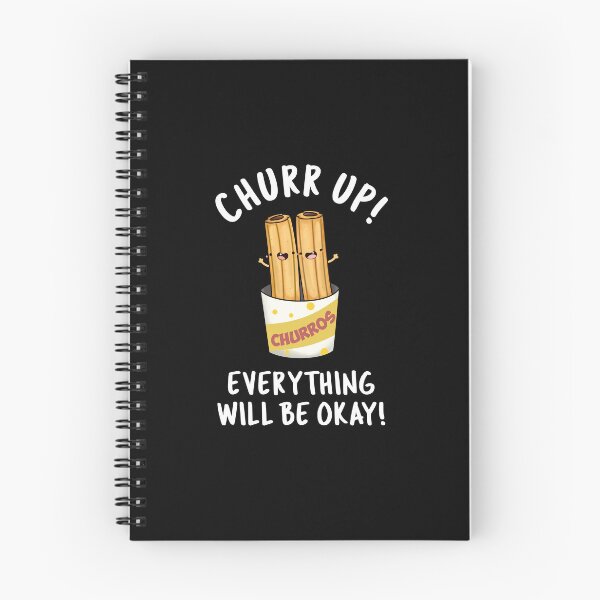 Item preview, Churr Up Everything Will Be Okay Funny Churros Puns (Dark BG) designed and sold by punnybone.