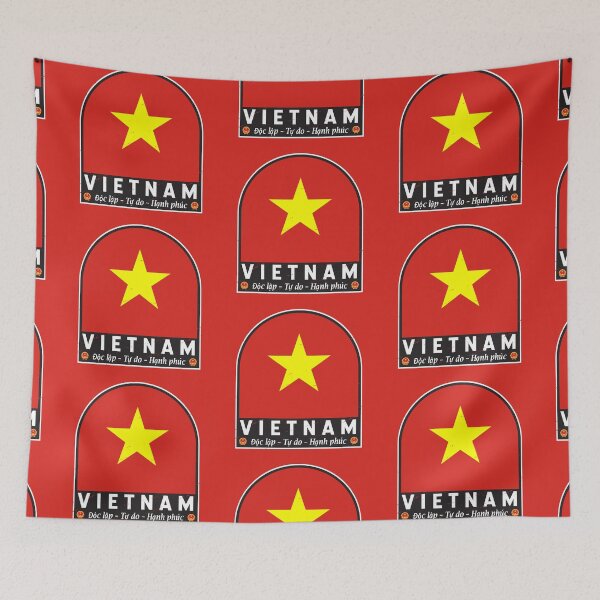 Item preview, Vietnam Flag Emblem Distressed Vintage designed and sold by KrisSidDesigns.