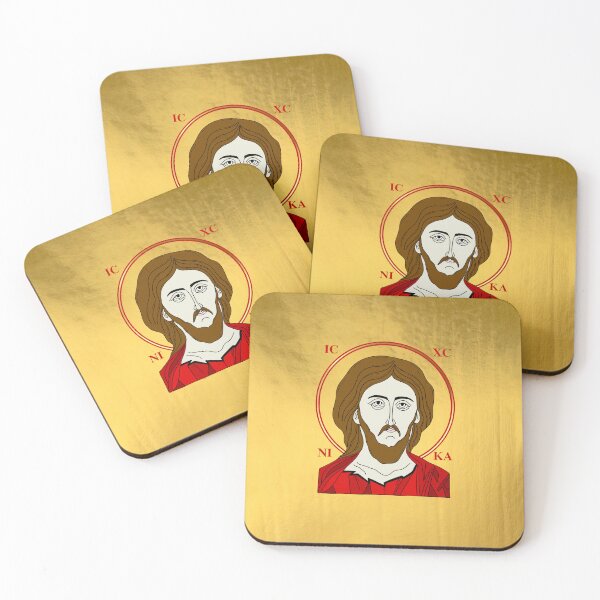 Item preview, Jesus Icon Gold Byzantine Style designed and sold by Yiorgos Designs.
