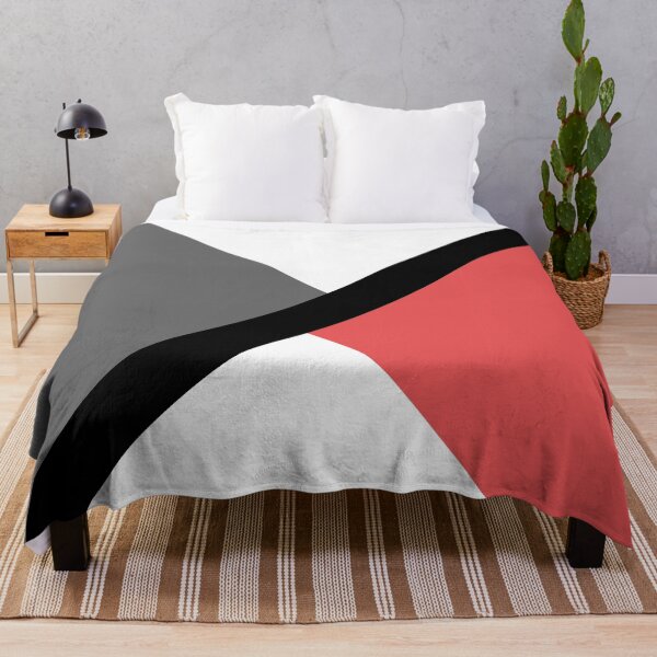 Item preview, Red Gray Black and White Minimal Thin Diagonal Stripe Pattern designed and sold by All-Black-White.