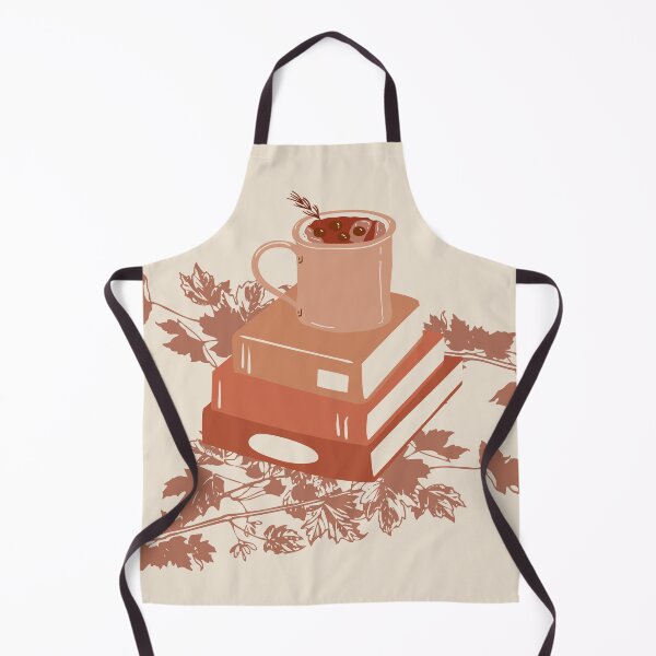 Item preview, books, coffee, and autumn leaves designed and sold by BeCreativeArts.