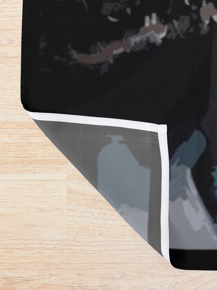 Alternate view of Bride & Frankie Monsters in Love Shower Curtain