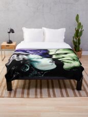 Bride & Frankie Monsters in Love Throw Blanket