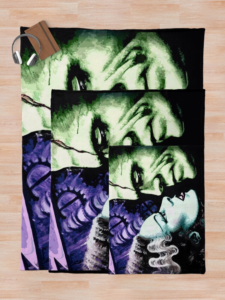 Alternate view of Bride & Frankie Monsters in Love Throw Blanket