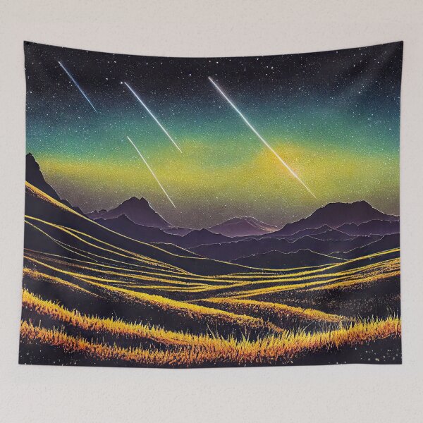 Item preview, Meteor Shower Over Rice Fields designed and sold by OccultDreams.