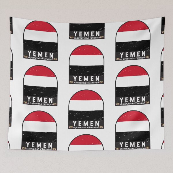 Item preview, Yemen Flag Emblem Distressed Vintage designed and sold by KrisSidDesigns.