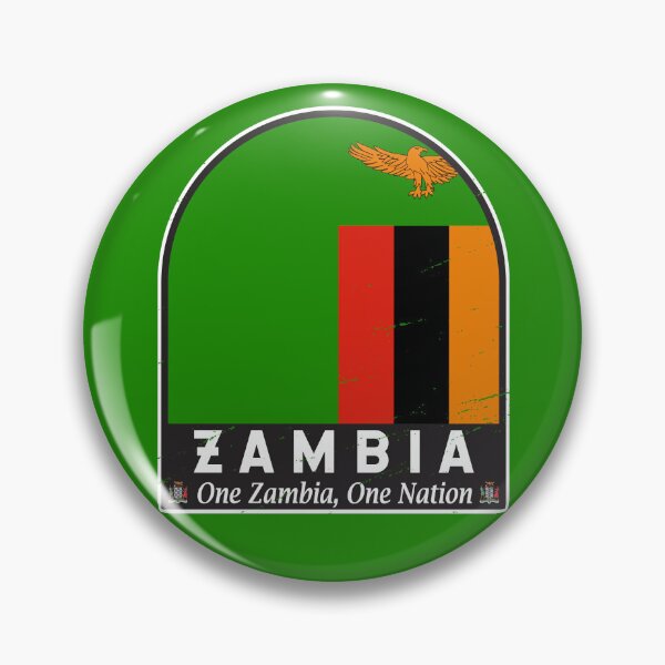 Item preview, Zambia Flag Emblem Distressed Vintage designed and sold by KrisSidDesigns.