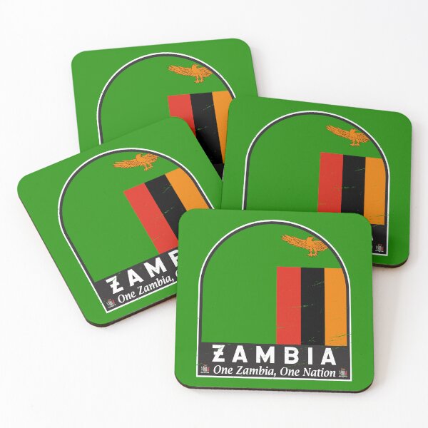 Item preview, Zambia Flag Emblem Distressed Vintage designed and sold by KrisSidDesigns.