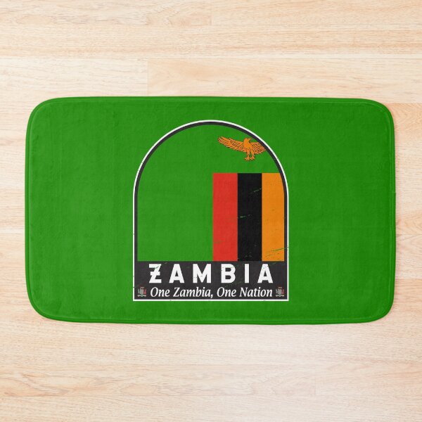 Item preview, Zambia Flag Emblem Distressed Vintage designed and sold by KrisSidDesigns.