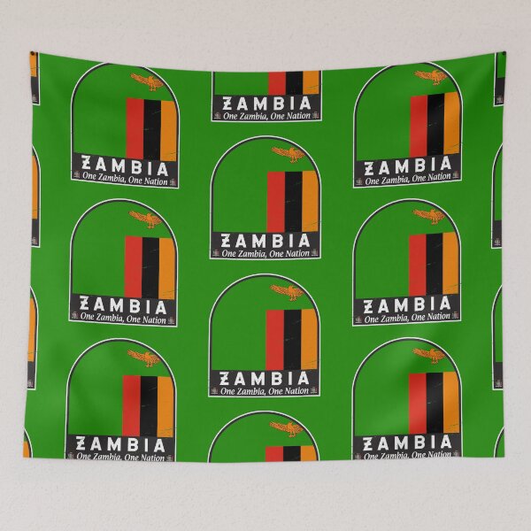 Item preview, Zambia Flag Emblem Distressed Vintage designed and sold by KrisSidDesigns.