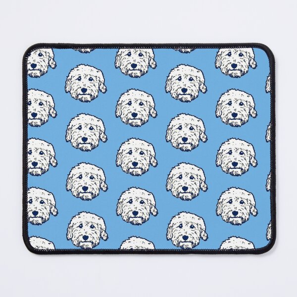 Item preview, Doodle dog cuteness - Goldendoodle! Labradoodle! Adorable Doodle teddy bear dog - in light blue designed and sold by smooshfaceutd.