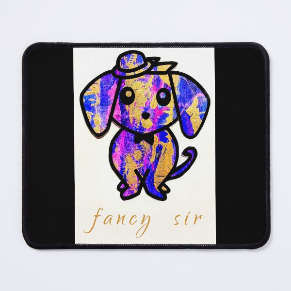 Item preview, Fancy sir blue gold purple dog wearing hat designed and sold by Grey Robinson.