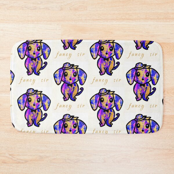 Item preview, Fancy sir blue gold purple dog wearing hat designed and sold by Grey Robinson.