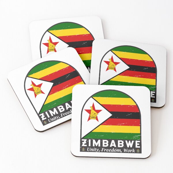 Item preview, Zimbabwe Flag Emblem Distressed Vintage designed and sold by KrisSidDesigns.
