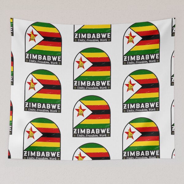Item preview, Zimbabwe Flag Emblem Distressed Vintage designed and sold by KrisSidDesigns.
