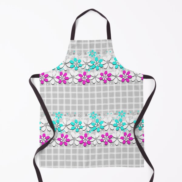 Item preview, Floral neon turquoise and pink flowers designed and sold by fuzzyfox.