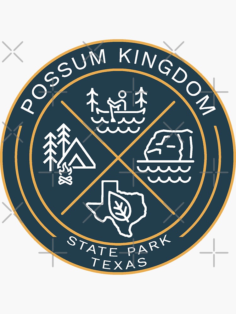 "Possum Kingdom State Park Heraldic Logo" Sticker for Sale by VanyaKar