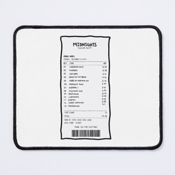 Item preview, Midnights Receipt designed and sold by marnilauren.