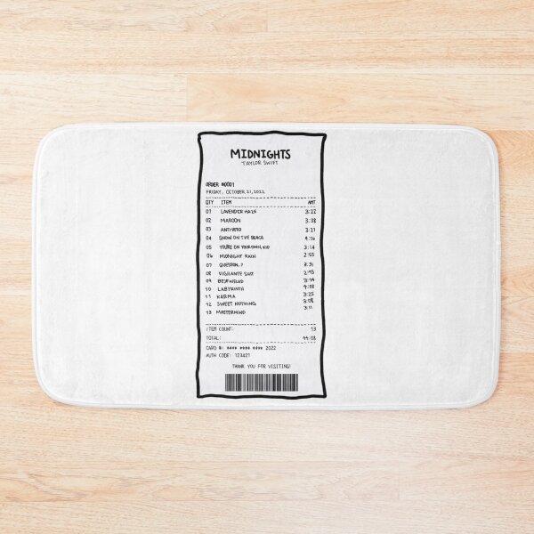 Item preview, Midnights Receipt designed and sold by marnilauren.