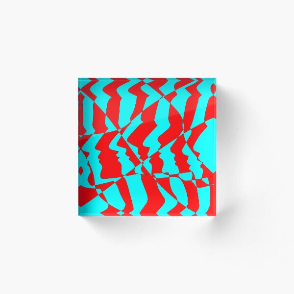 Item preview, Profiles in Red and Aqua designed and sold by judy snyder.