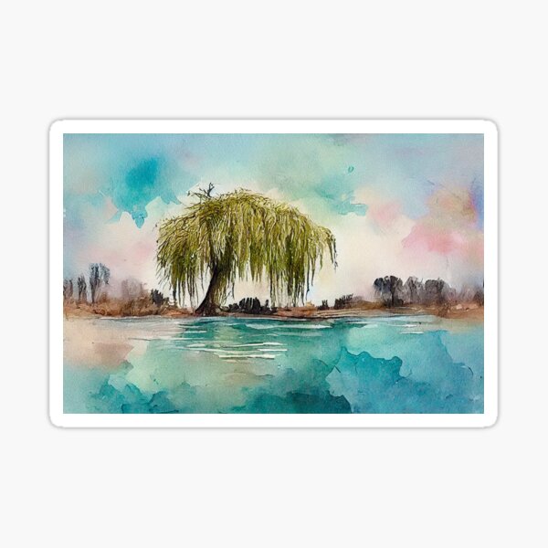 Item preview, Weeping willow tree painting #8 designed and sold by NatureSight.
