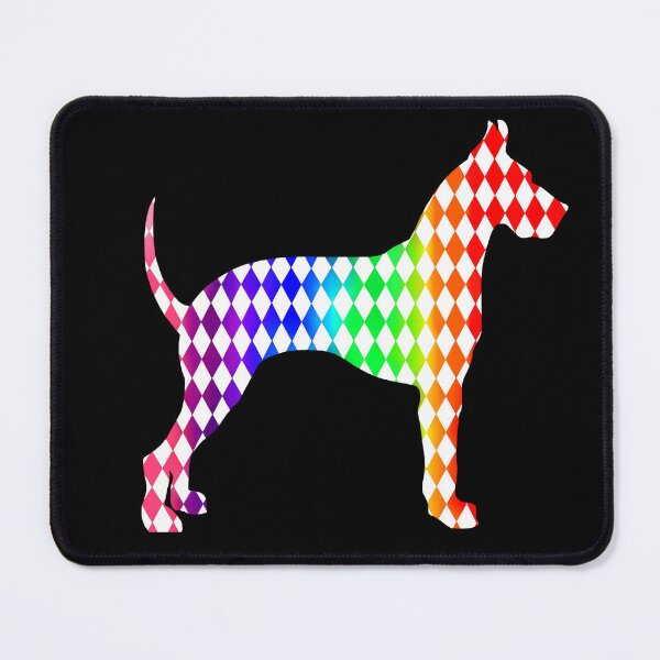 Item preview, Colorful Rainbow Harlequin Great Dane Silhouette designed and sold by Deborah Camp.