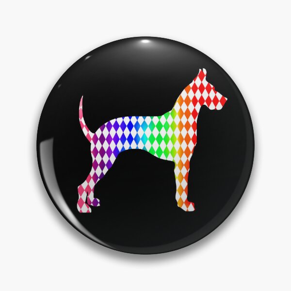 Item preview, Colorful Rainbow Harlequin Great Dane Silhouette designed and sold by Deborah Camp.