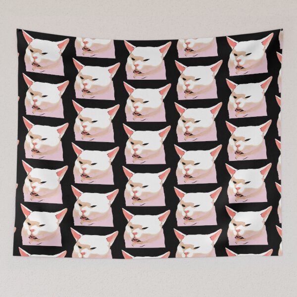 Item preview, Cursed Cat Images, Woman Yelling at Cat Meme designed and sold by printify.