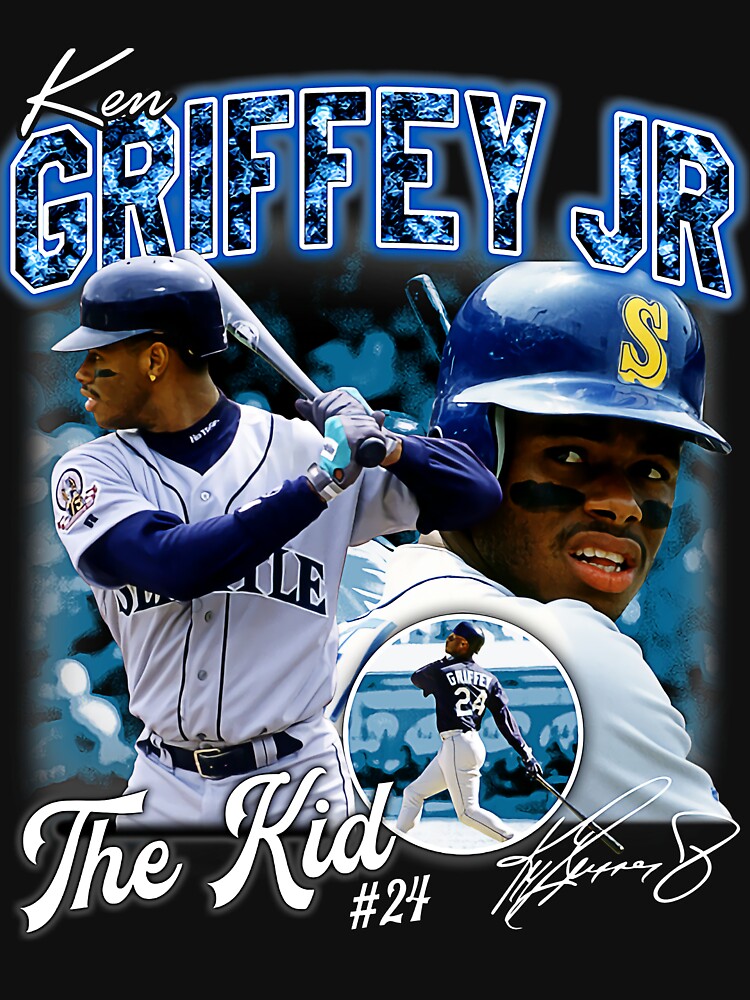 Ken Griffey Jr Sweetest Swing In Baseball T-Shirt From . | Navy | Vintage Apparel - Foto 9
