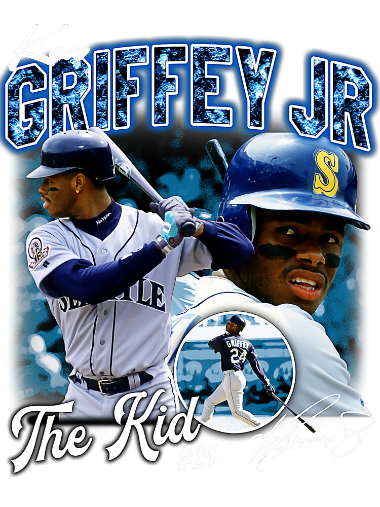 Ken Griffey Jr The Kid Seattle Baseball Legend Signature Vintage Retro 80s  90s Bootleg Rap Style | Sticker