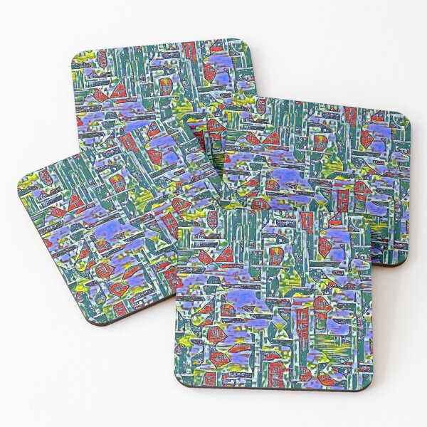 Item preview, "City in the Subterranean Nexus" abstract artwork  designed and sold by thalasson.
