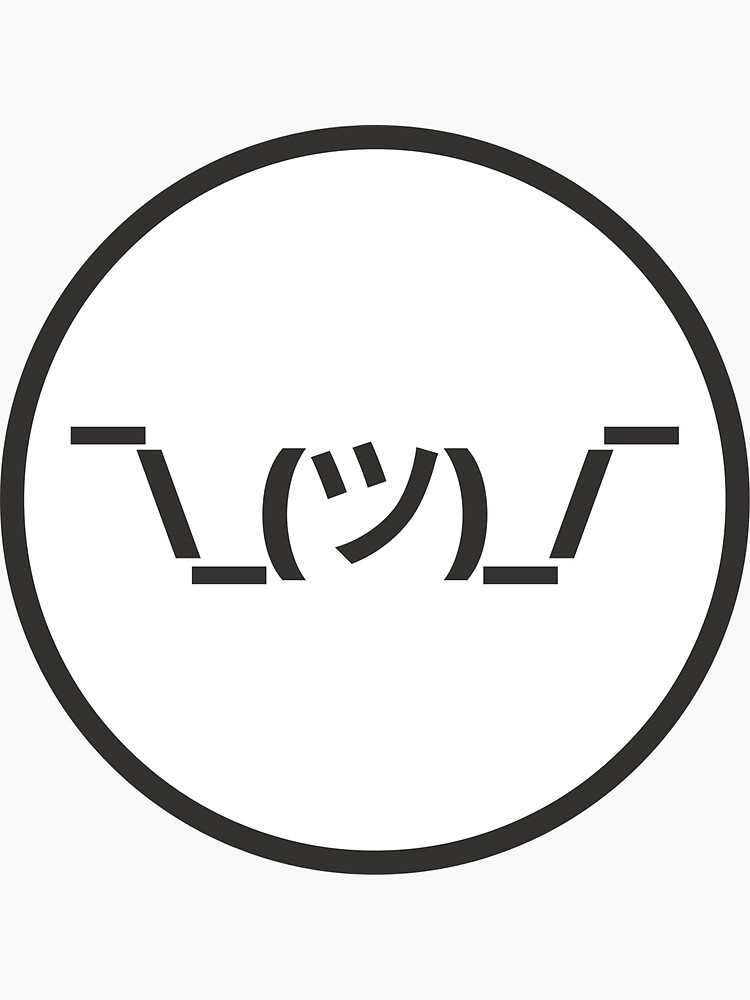 "Shrugging Emoji. — Funny Emoji, Shrug Emoji" Sticker for Sale by