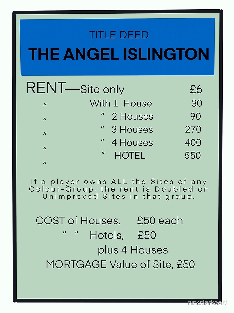 "Angel Islington" Poster for Sale by nickclarkeart Redbubble