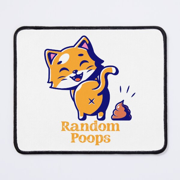 Item preview, Random Poops Funny Pooping Cat designed and sold by PeachesMommy.