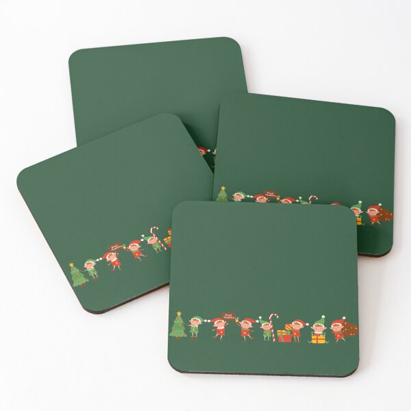 Item preview, Cute Elves Merry Christmas Emerald Green Gift Design designed and sold by DigitalMandy.