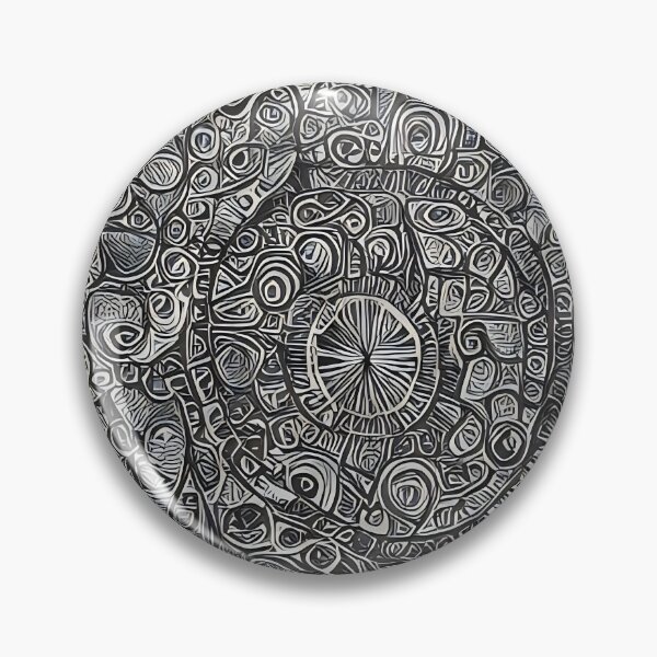 Item preview, Lofukayi Tijeyun - Abstract psychedelic black and white painting designed and sold by thecocotouchart.