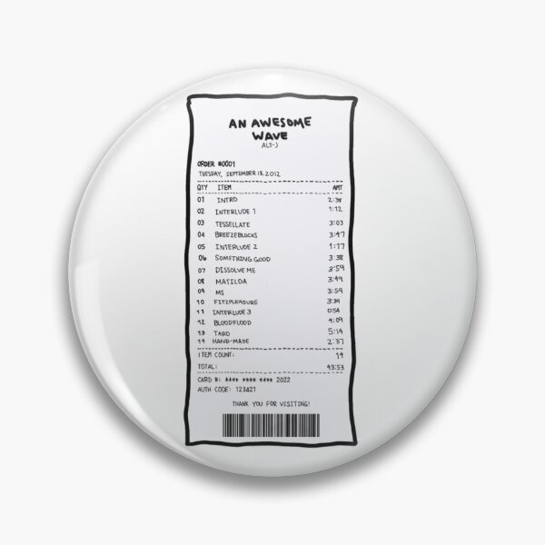Item preview, Alt-j An Awesome Wave Receipt  designed and sold by marnilauren.
