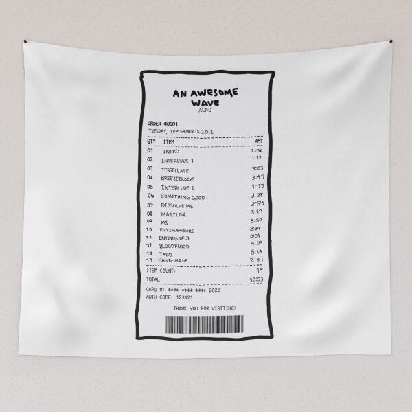 Item preview, Alt-j An Awesome Wave Receipt  designed and sold by marnilauren.