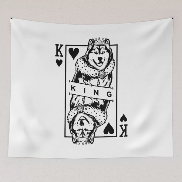 Item preview, Siberian Husky King Of Hearts Dog Playing Card Pop Art designed and sold by GrandeDuc.