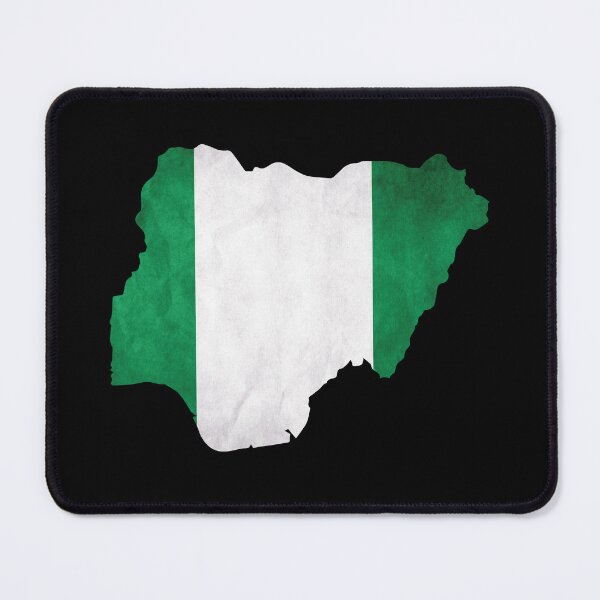 Item preview, Nigeria - country border in national flag designed and sold by Mohja-Design.