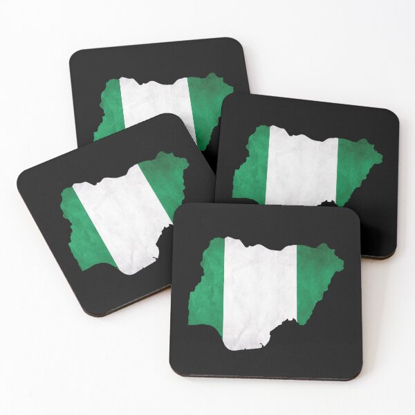 Item preview, Nigeria - country border in national flag designed and sold by Mohja-Design.