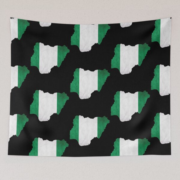 Item preview, Nigeria - country border in national flag designed and sold by Mohja-Design.