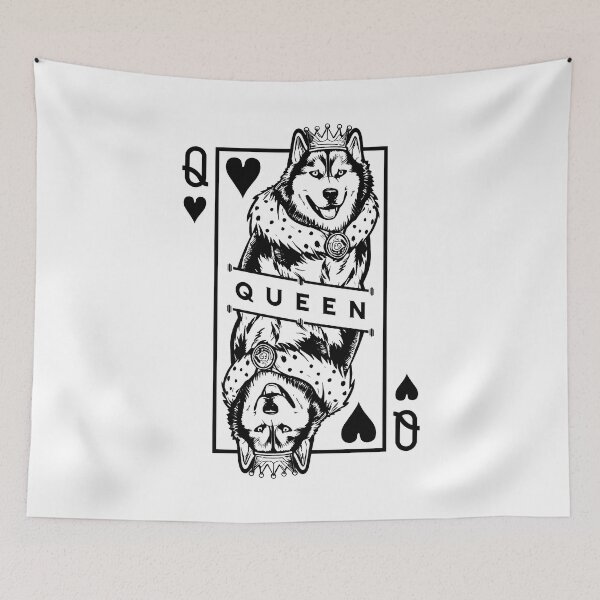 Item preview, Siberian Husky Queen Of Hearts Dog Playing Card Pop Art designed and sold by GrandeDuc.