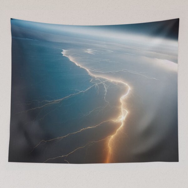 Item preview, Massive lightning discharge illuminating the night sky designed and sold by RK - Shop.