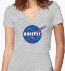 WE DON'T NEED ROADS Women's Fitted V-Neck T-Shirt